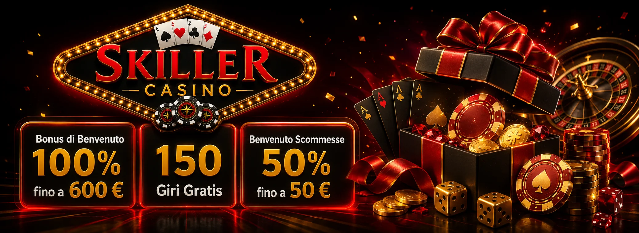 fino a 600 € + 150 giri gratis